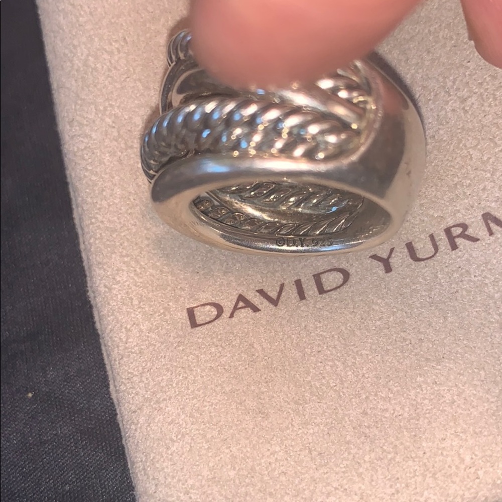 D Yurman Sterling Silver Crossover Wide Ring 6.5 - Picture 4 of 9